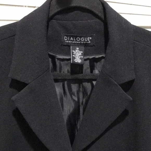Dialogue Women Blazer Suit Jacket Size 10!in Black - Picture 2 of 12
